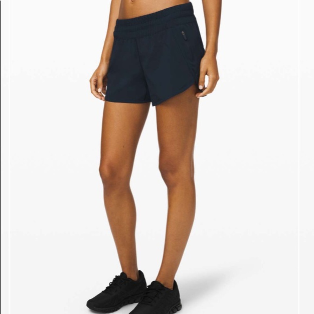 NWT Lululemon Navy Tracker Shorts